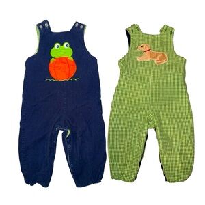 Bailey Boys Reversible Overalls for Fall / Winter, 24M, Thanksgiving, Christmas